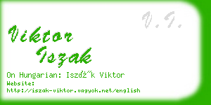 viktor iszak business card